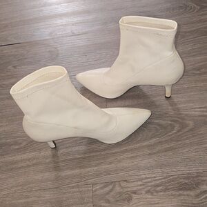 INC Womens  Leather Pull On Booties